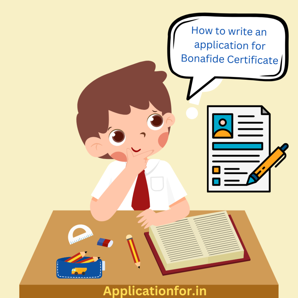 Application for bonafide certificate