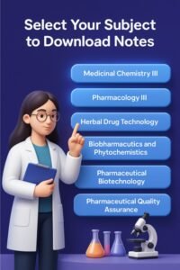 Bpharm 6th Semester Notes - All Subjects